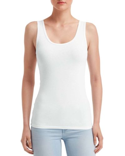 Női ujjatlan póló, sztreccs trikó, Anvil ANL2420, White-XL