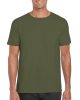 Gildan softstyle, GI64000,  kereknyakú pamut póló, Military Green-L