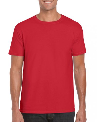 Gildan softstyle, GI64000,  kereknyakú pamut póló, Red-2XL