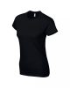 Softstyle Női póló, Gildan GIL64000, kereknyakú, rövid ujjú, Black-M