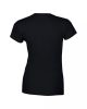 Softstyle Női póló, Gildan GIL64000, kereknyakú, rövid ujjú, Black-M