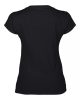 Softstyle V-nyakú Női pamut póló, Gildan GIL64V00, Black-2XL